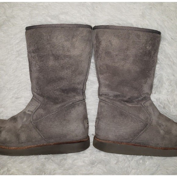 UGG Women's Gray Suede Winter Boots - Picture 9 of 12